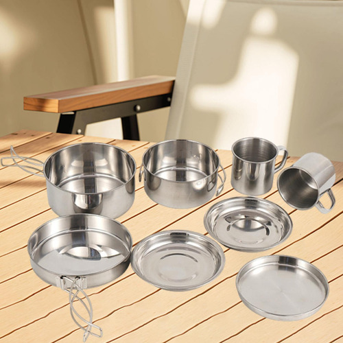 Juego De 8 Utensilios De Cocina Para Acampar, Vajilla Para .