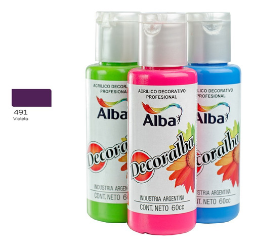 Acrilico Alba Decoralba  60ml Violeta