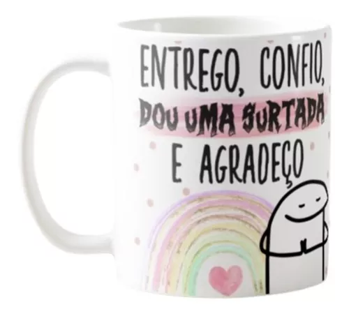 Caneca Flork Meme Boneco Palito Não Tenho Que Passar Boa Impressão