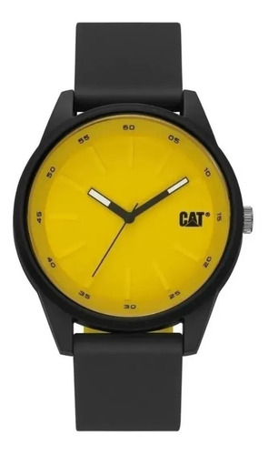 Reloj Pulsera Cat Insignia Analogico Bicolor Negro Cc