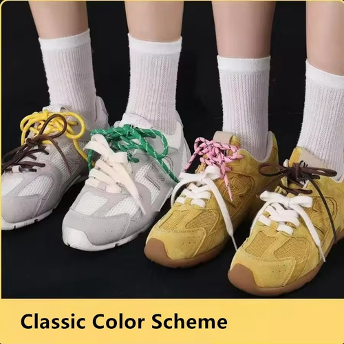 Juego De 4 Cordones Planos Redondos Para Bricolaje, Retro De
