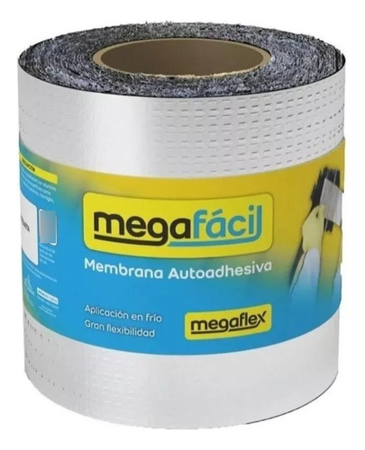 Membrana Asfáltica Adhesiva Megaflex Megafacil 15cm X 25mts