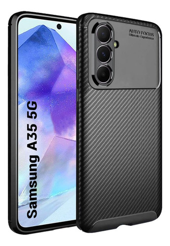 Case Funda Para Samsung A35 Slim Tpu Suave Fibra Carbono