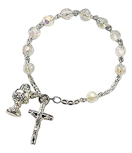 Rosario Pulsera Para Comunión Niñas, Mujeres, 7 