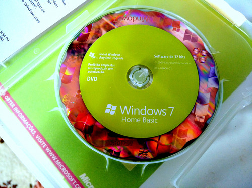 Kit 6 Dvds Microsoft Windows 7 Home 32 Bits Caixa Com Serial
