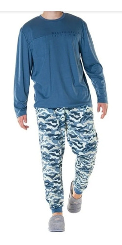 Pijama Algodón Petroleo Camuflaje Hombre