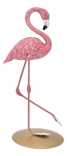Lq Adornos De Flamenco Estatua Rosa, Figura De Resina Para D