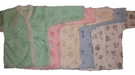 Batita Algodon Para Bebe Estampada Lisa Rayada X 6 Unidades