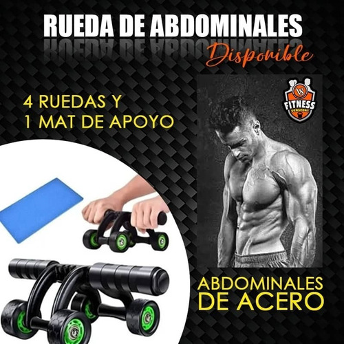 Rueda De Abdominales 4ruedas Y Mat De Apoyo.