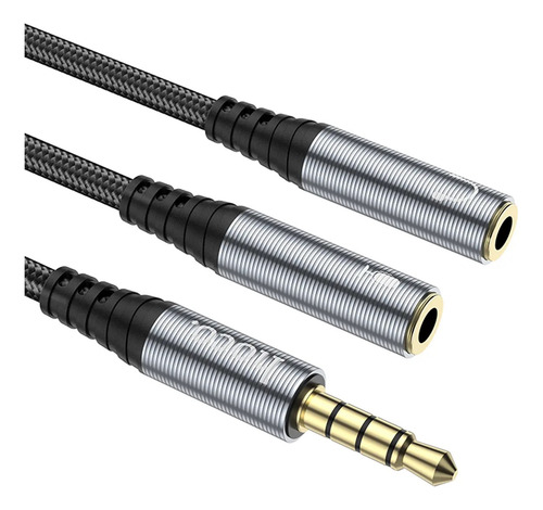 Cable De Audio Jack 3.5mm 2 Macho 1 Hembra 2 En 1 Hoco Upa21