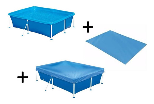 Piscina Mor 2000litros Estrutural Kit Piscina + Capa + Forro