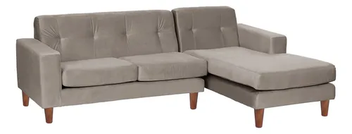 Sofa Seccional Derecho Salerno Tela Velvet - Latam Home