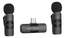 Comprar Microfones Com Um Gatilho E Dois Smartphones Boya Tipo C By-