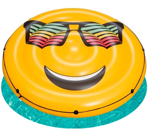 Colchoneta Inflable Isla Gigante Emoji 188 Cm Bestway 43139