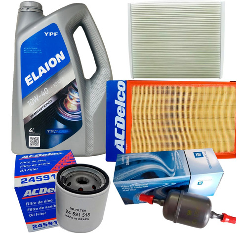 Kit Service Completo 4 Filtros +  10w40 Meriva 1.8 2011