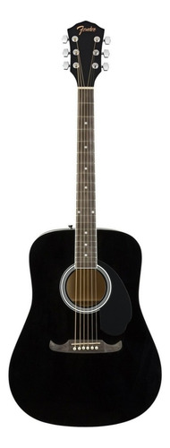 Guitarra acústica Fender FA-125 para diestros negra satinado
