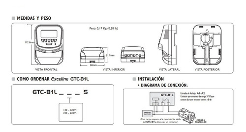 Programador Horario Digital De Bornera Exceline 220v