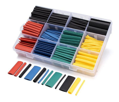 Imagen 2 de 5 de Kit Termocontraible Colores Set 530 Piezas Caja 1.5mm A 10mm