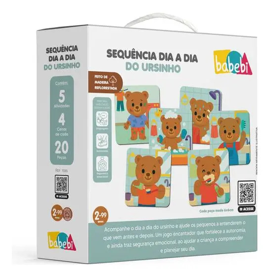 Sequência Dia A Dia Ursinho Rotina Educativo (2+) Babebi