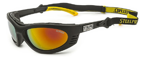 Lente Steelpro Turbine Gt Gris Marco Negro Revo Rojo