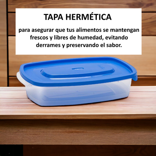 Contenedores Plastico Hermeticos Recipiente Alimentos 2 Pzas