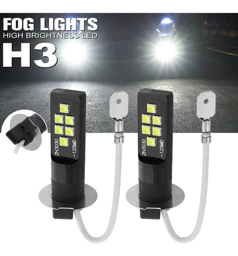 Luces Antiniebla Del Coche Led 80w Par De Bombillas H3