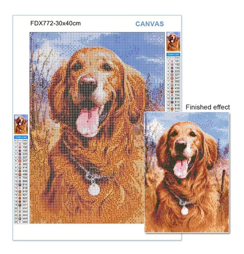 Pintura Com Diamantes-diy 5d Strass- Cavalier Spaniel- 30x40