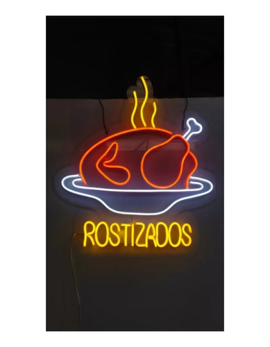 Letrero Led Neon Pollo Brasa Rostizado 56*65cm Luminoso