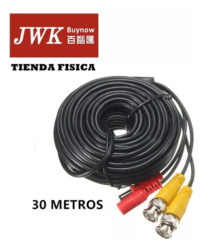 Cable Siames 30 Metros Para Camaras Seguridad Cctv Jwk