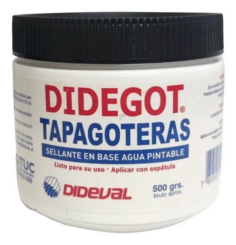 Sellador Tapagoteras  Didegot 500gr Gris Pintable