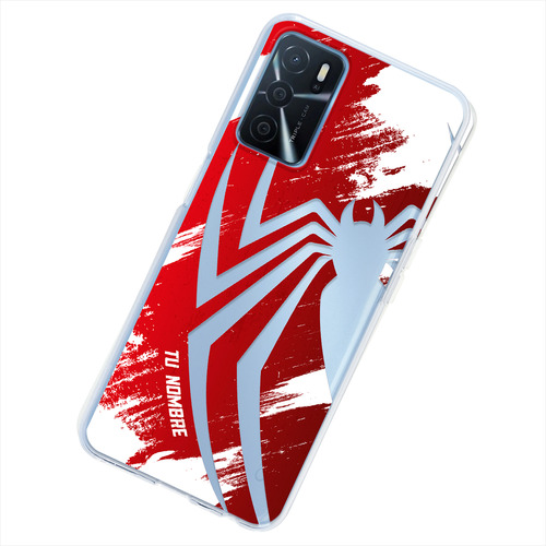 Funda Para Oppo Spiderman Logo Con Nombre Personalizada