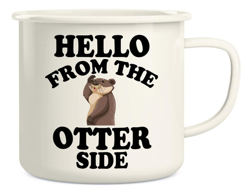 Retreez Hello From The Otter Side Taza De Café Esmaltada De 