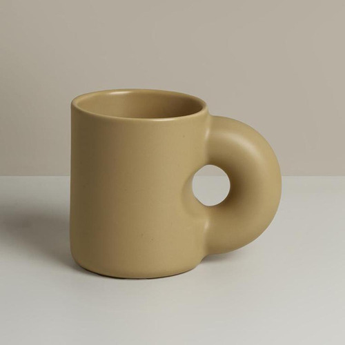 Taza De Café Taza De Leche Té De Oficina Marrón 380ml