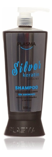 Shampoo Silver Keratin 950ml De Plasma Matizador De Canas