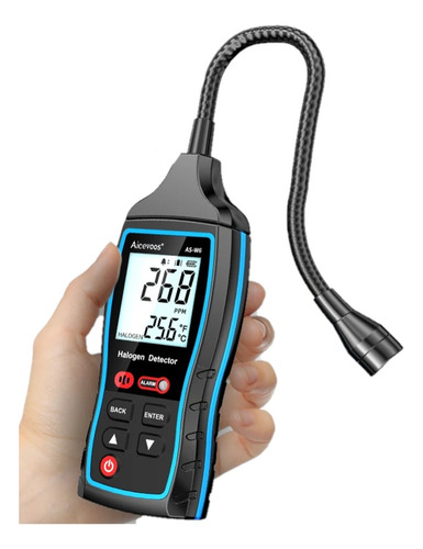 Detector De Gas Refrigerante, Alógeno, Freón, R22a 1000 Ppm Negro