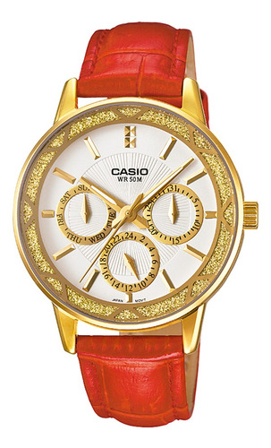 Reloj Fashion Casio Ltp-2087gl-4avdf Pulso Cuero Para Mujer