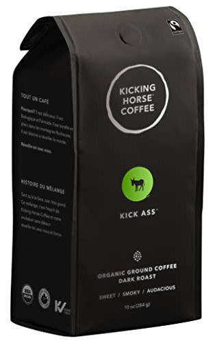 Café Kick Ass Orgánico - 10 Oz - Oscuro, Fairtrade, Kosher