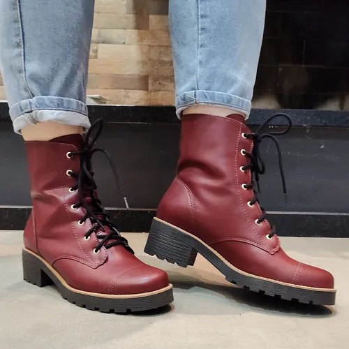 Coturno feminino vermelho sales