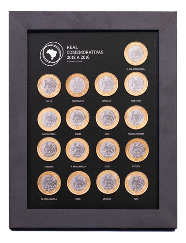Quadro Porta Moedas Para Colecionadores Olímpiadas Rio 2016