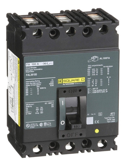 Interruptor Termomagnetico Square D 100 Amperes | MercadoLibre 📦