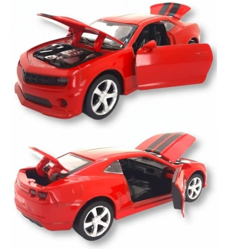 Camaro Carrinho Ferro Miniatura Abre Capô Mala E Porta 13cm