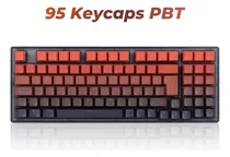 Comprar TERPORT 95 Keycaps PBT Español Latino para Teclados Mecánicos ISO, PBT Teclas de Doble Inyección, Altura MDA Ergonómica, 95 Teclas PBT de Color Rojo Degradado TR95