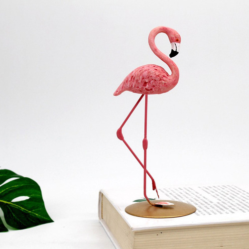 Lq Adornos De Flamenco Estatua Rosa, Figura De Resina Para D