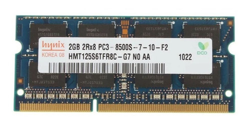 Memória Ram Notebook Hynix 2gb Ddr3 1066 Mhz Pc3 8500s 1.5v