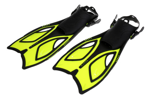 Aletas Ajustable Para Equipo De Buceo Snorkel L Amarillo