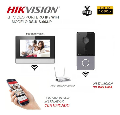 Imagen 4 de 4 de Video Portero Hikvision Cámara Hd Citofono Intercomunicador