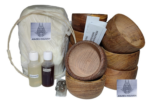 Kit Velas C/ Cuencos Cera, Ojalillos Pabilo Esencia + Curso