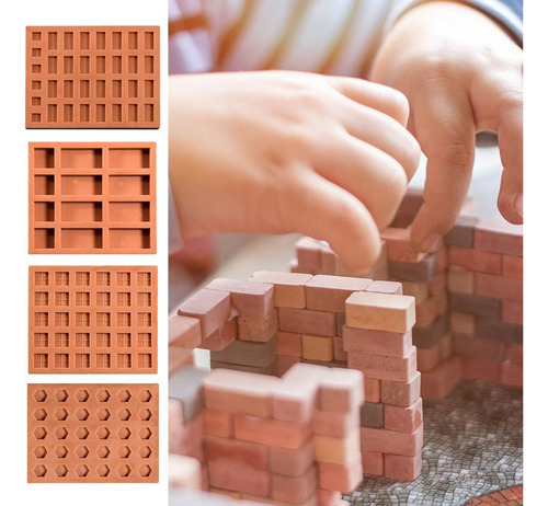 Molde De Silicona Mini Brick, Molde De Ladrillo En Miniatura