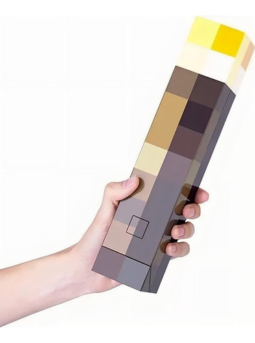 Lámpara Antorcha Minecraft Brownstone Luz Nocturna Led De S