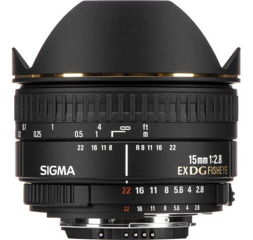 Sigma 15mm F/2.8 Ex Dg Diagonal Fisheye Lente Para Nikon F